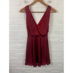 Show Me Your Mumu Women's Pullover Wrap Dress Sleeveless Burgundy Size S